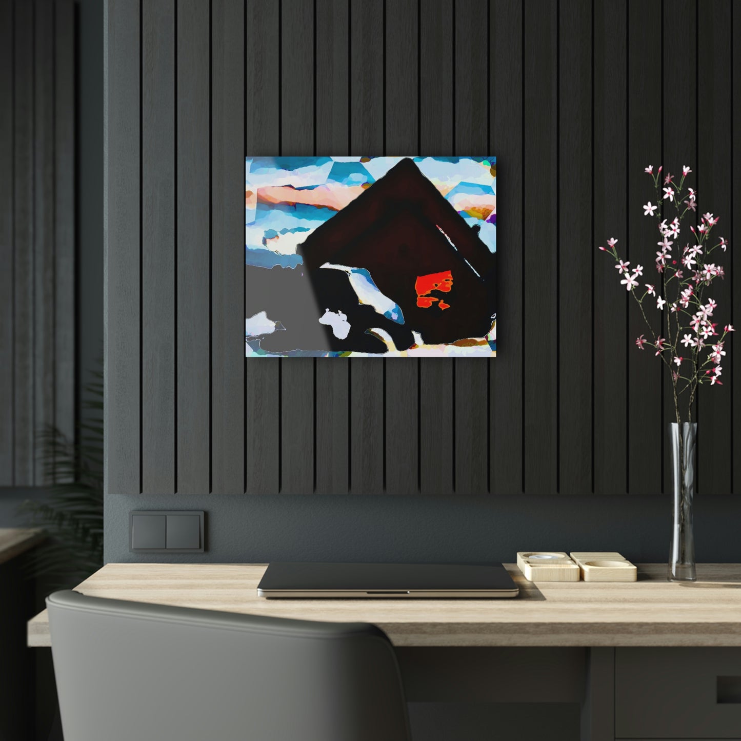 Acrylic Prints ... After An Intense Snow Storm ... 'Digging Out' ... A Vehicle & Cabin "In The Mountains" ... March 2023 ... Original Works ...