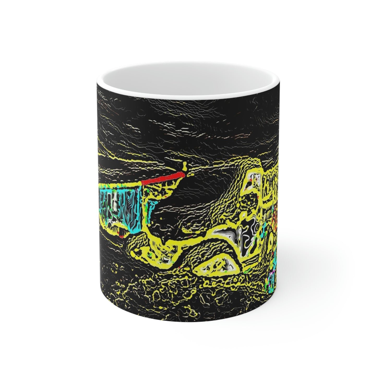 Ceramic Mug 11oz ... "Snow Vehicle In Snow Storm At-Rest" ... Circa 12Mar23 ... Central Idaho ... 18-Hours Rendering Time: Original Works ...