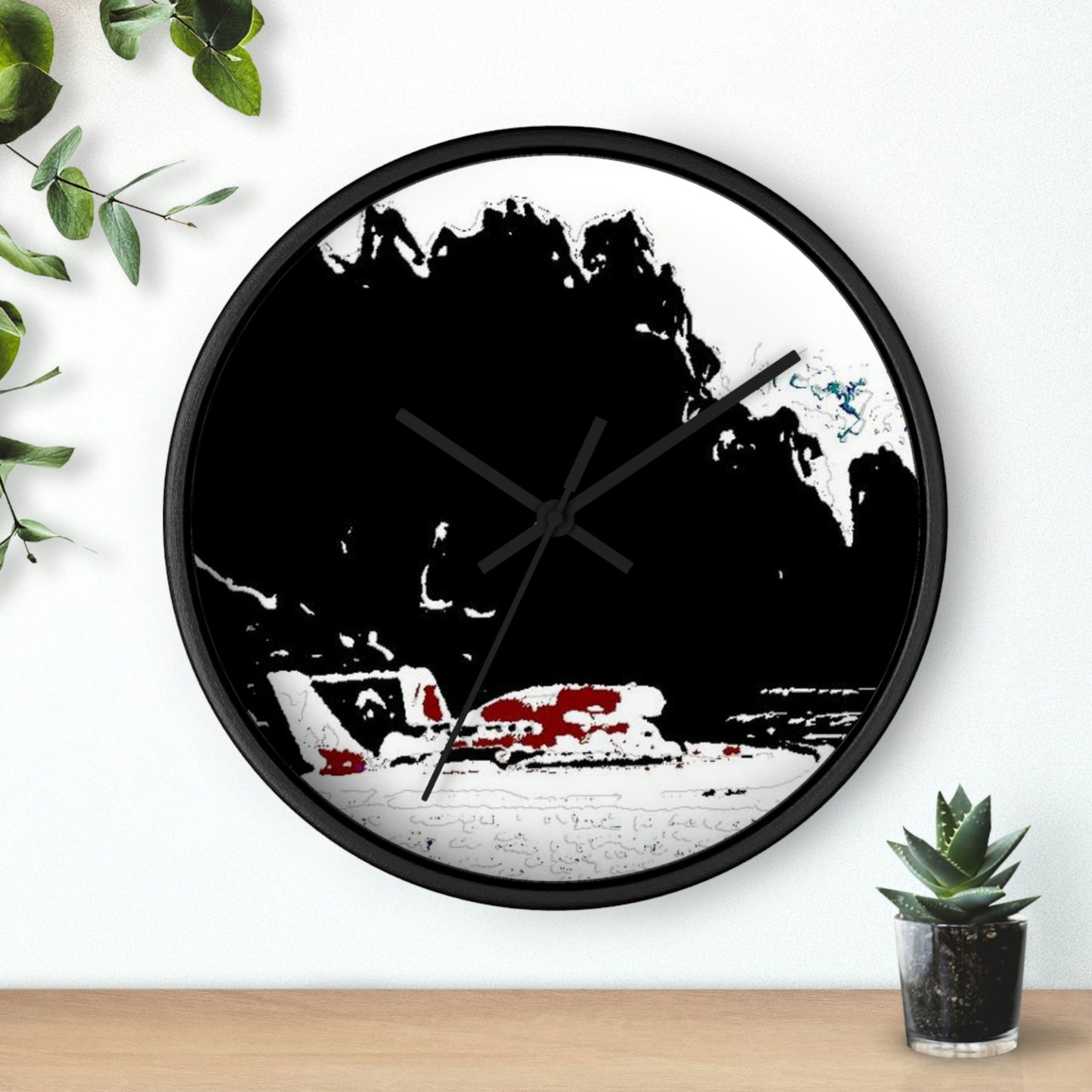 Wall clock ... Seattle Columbia Cup On Lake Washington ... "Dave Wilcox Heads For The Win" ... Associate Gift-Photo ... Original Works ...