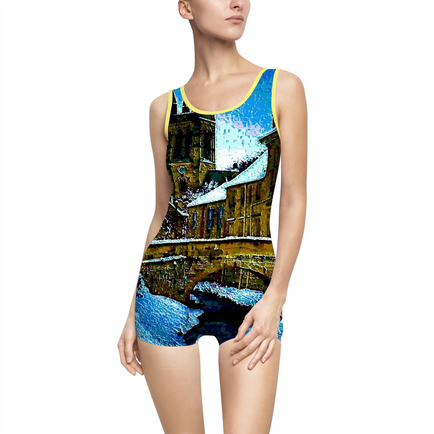 Women's Vintage Swimsuit ... Walikng The Streets & Alleys ... 'Strolling The Canals ... '  ... Original Works  ...