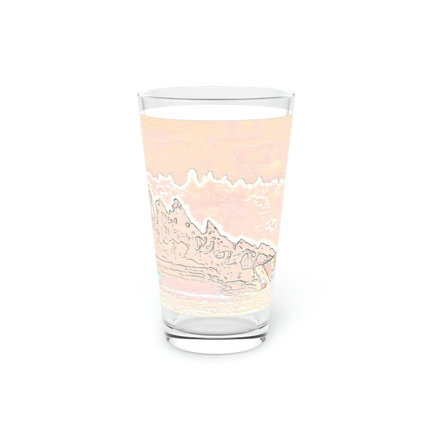 Pint Glass, 16oz ... Seattle Columbia Cup On Lake Washington ... "Dave Wilcox Heads For The Win" ... Associate Gift-Photo ... Original Works ...