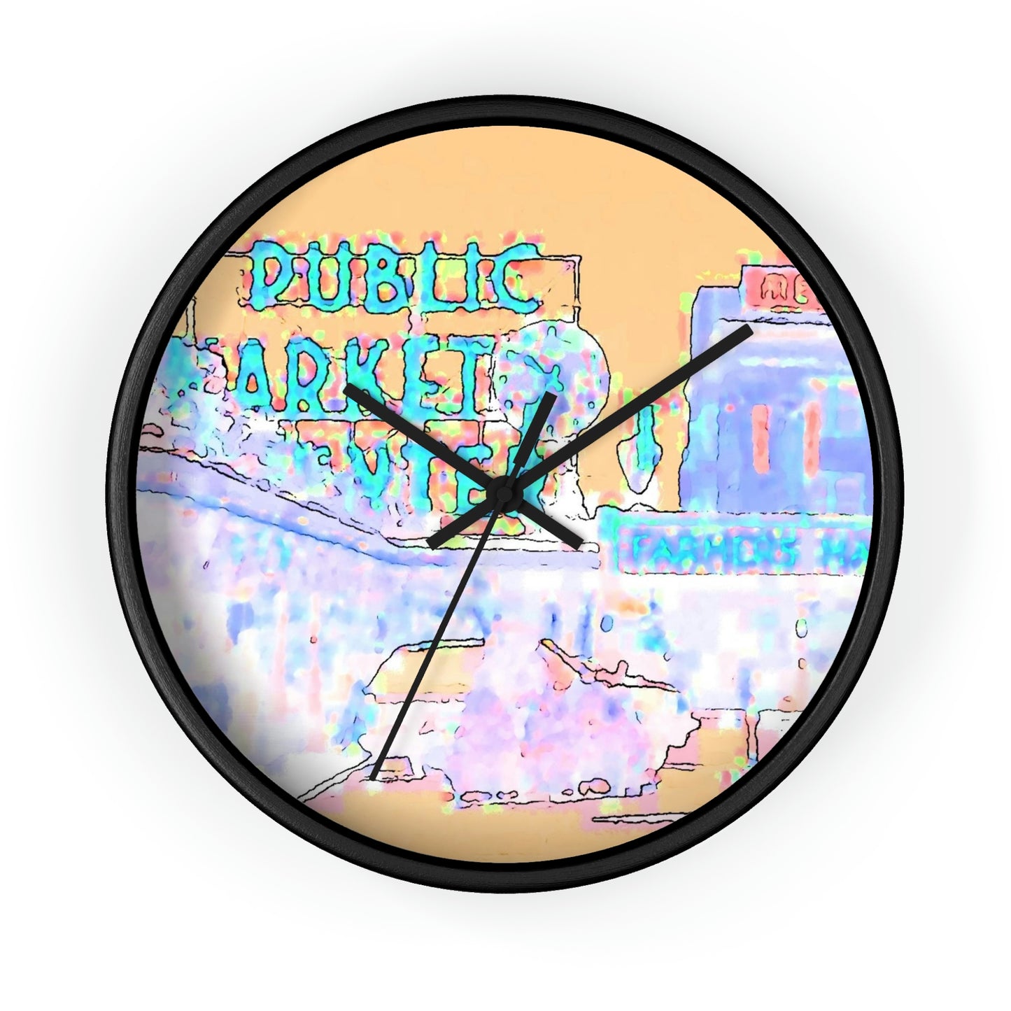 Wall clock ... 'Keep Time' ... The Market-Way ... "At Seattle's World Famous Pike Place Market."