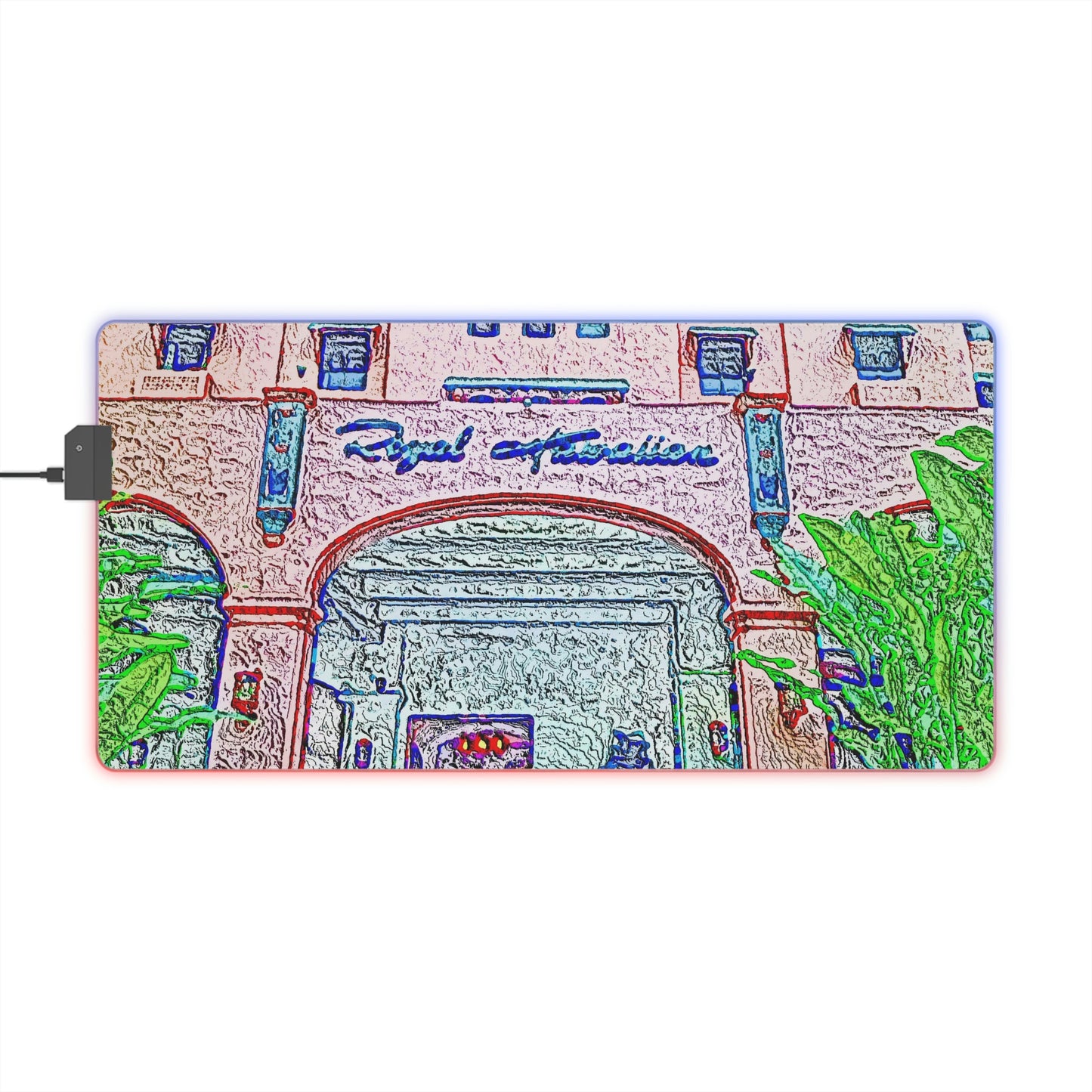 LED Gaming Mouse Pad ... "La Grande Entree" At: 'The Pink Palace' ... The Royal Hawai'ian ... Honolulu, HI ... '27Oct2014' ... Original Works ...
