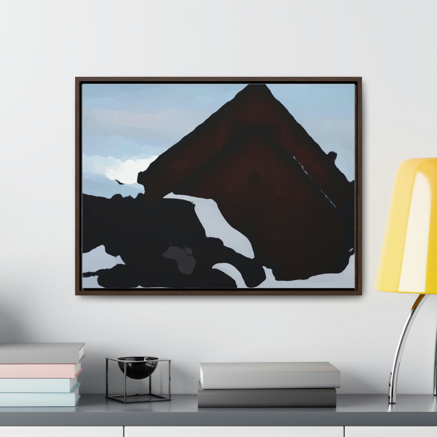 Gallery Canvas Wraps, Horizontal Frame ... After An Intense Snow Storm ... 'Digging Out' ... A Vehicle & Cabin "In The Mountains" ... March 2023 ... Original Works ...