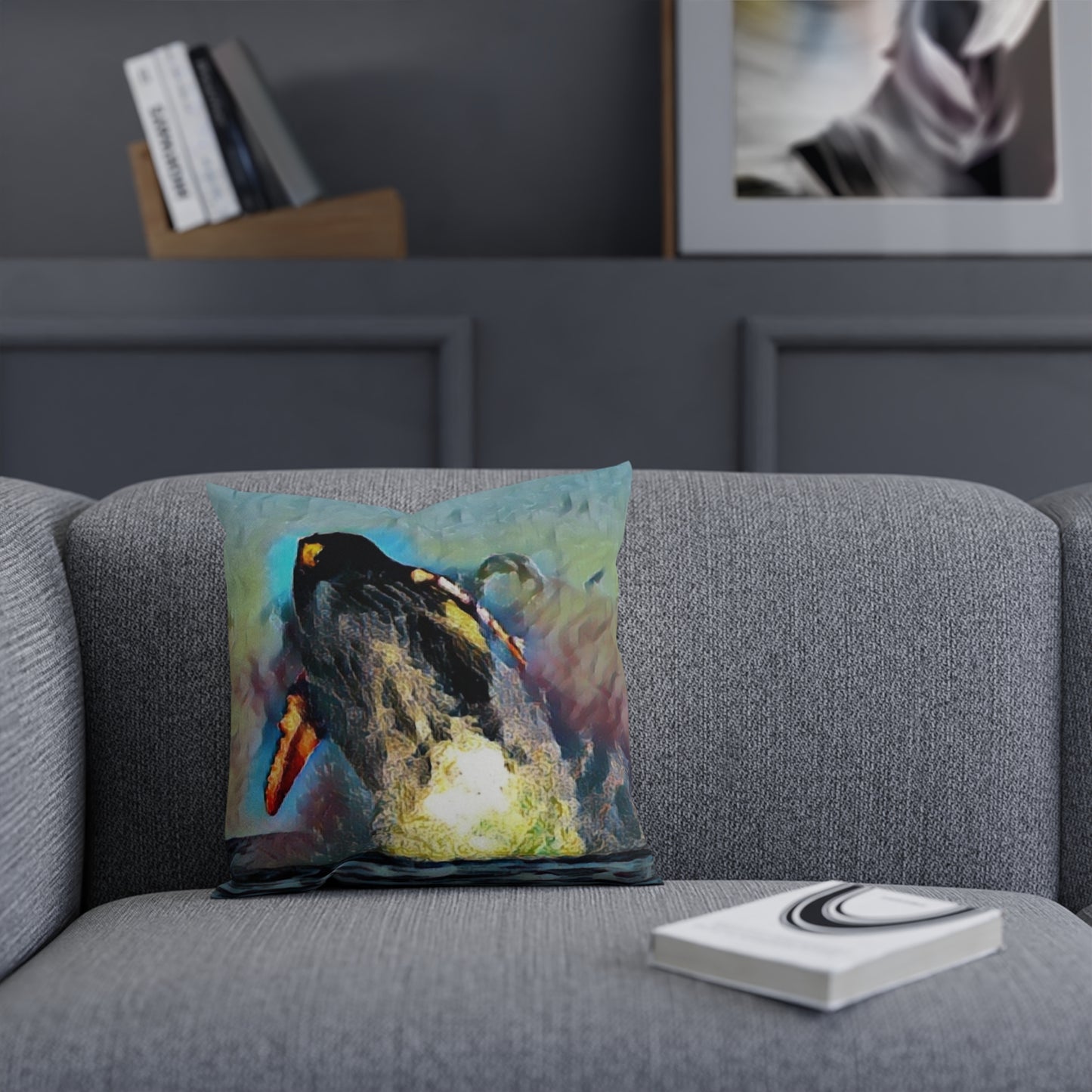 Cushion ... An Extraordinary Humpback Breach ... 'With Explosive Energy' ... Family Archives (KPH) ... Circa: 21st Century. Maui, HI ... Original Works ...