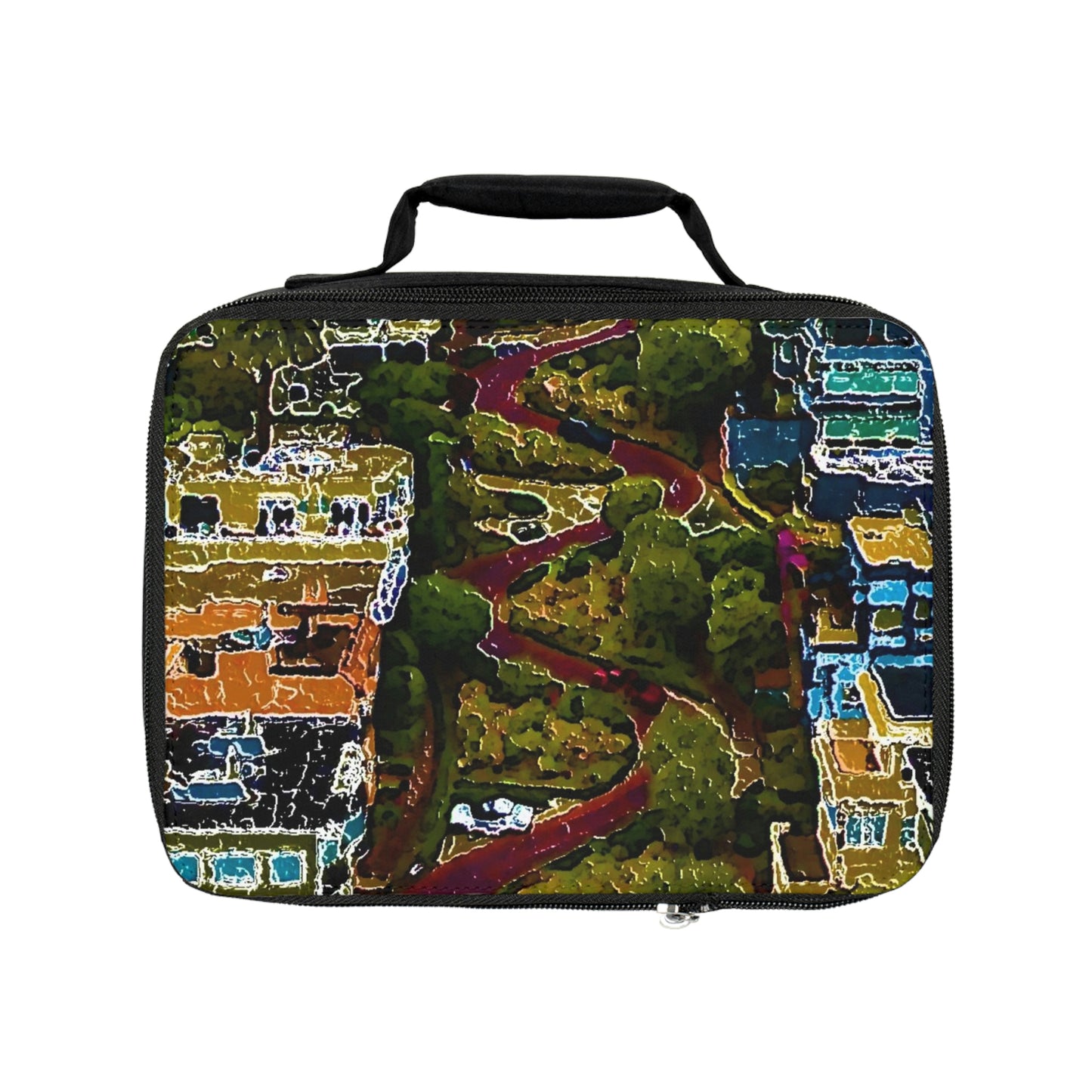 Lunch Bag ... A Crazy Street ... 'Eight Winding Curve-Switchbacks' ... "Lombard Street, San Francisco, CA' ... Family Archives: 1970's ... Original Works ...