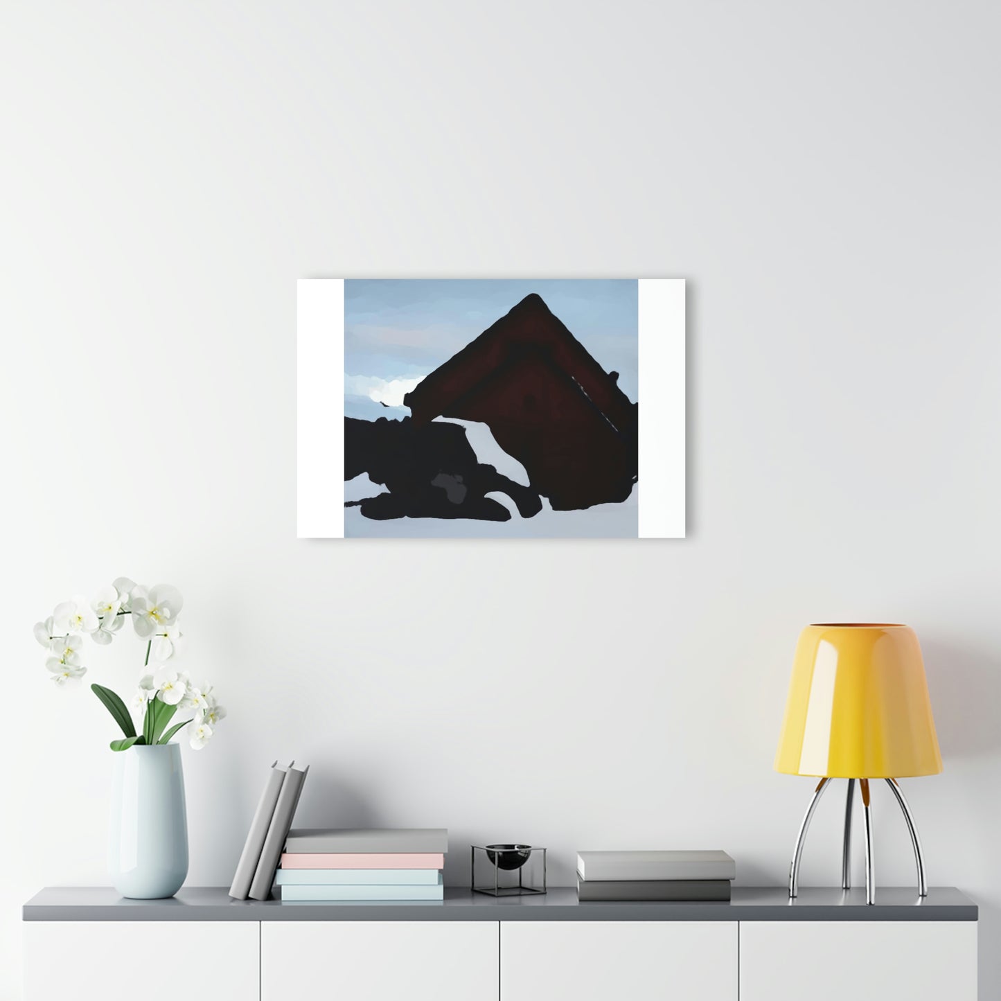 Acrylic Prints (French Cleat Hanging) ... After An Intense Snow Storm ... 'Digging Out' ... A Vehicle & Cabin "In The Mountains" ... March 2023 ... Original Works ...