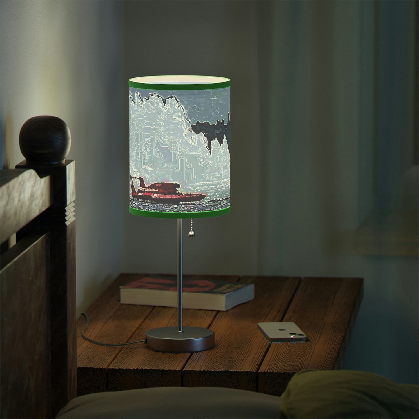 Lamp on a Stand, US|CA plug ... Seattle Columbia Cup On Lake Washington ... "Dave Wilcox Heads For The Win" ... Associate Gift-Photo ... Original Works ...