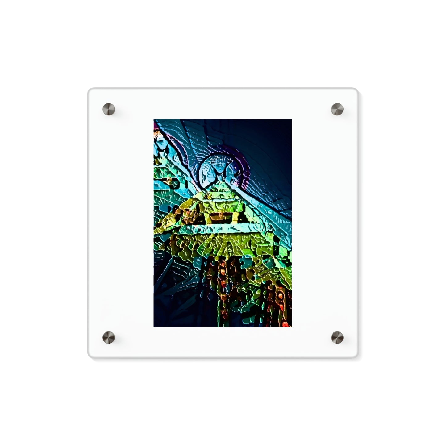 Acrylic Wall Art Panels ... "Seattle's World Fair" ... Below Space Needle 'Looking Up' ... On A Very Rainy Morning (Father's Family Photo). ... Original ...