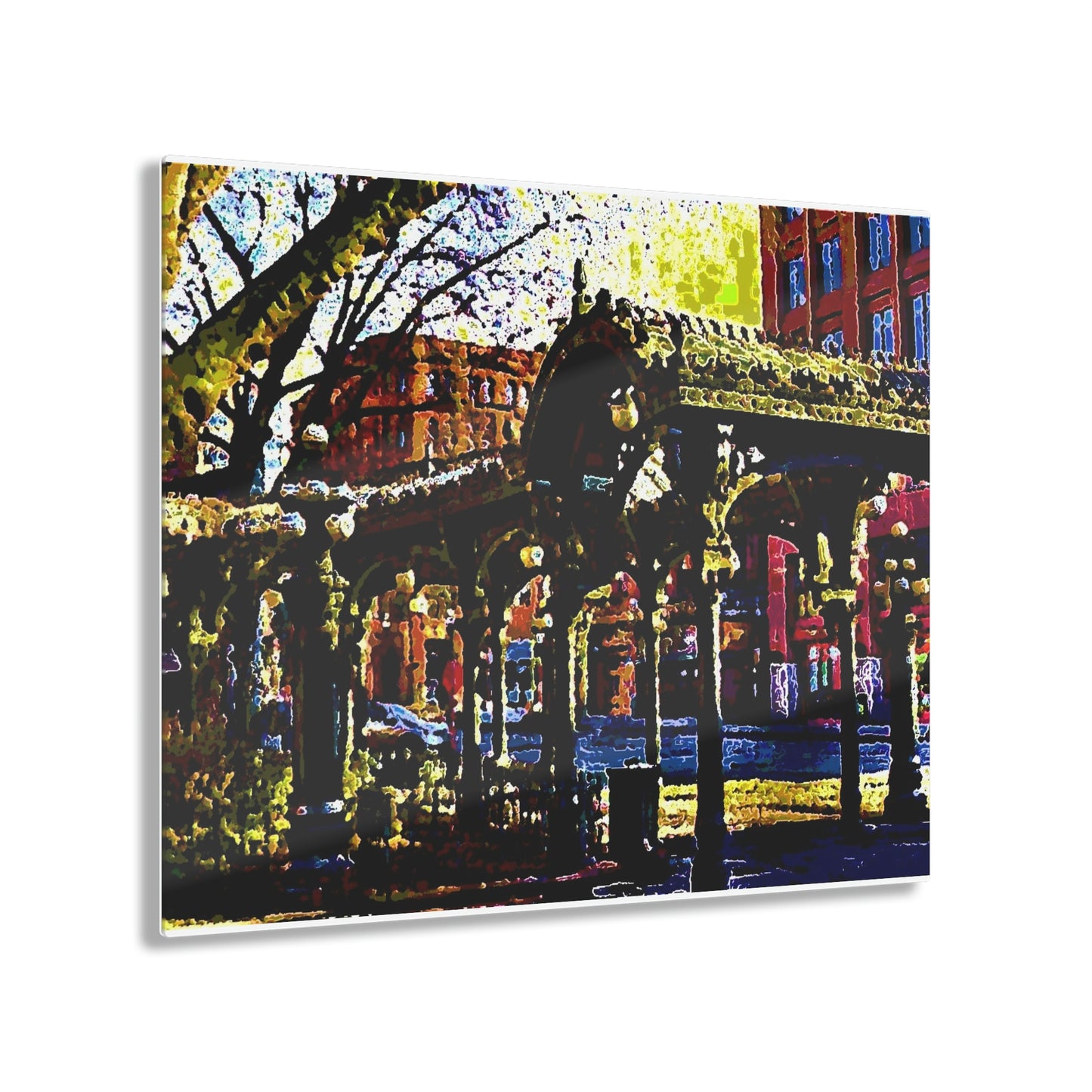 Acrylic Prints .. A Very Fine Place To Meet ... To Catch The Bus ... 'To Find A Friend' .. Just-To-Hangout ... Dr FJHolt Base Photo ... Original Works ...