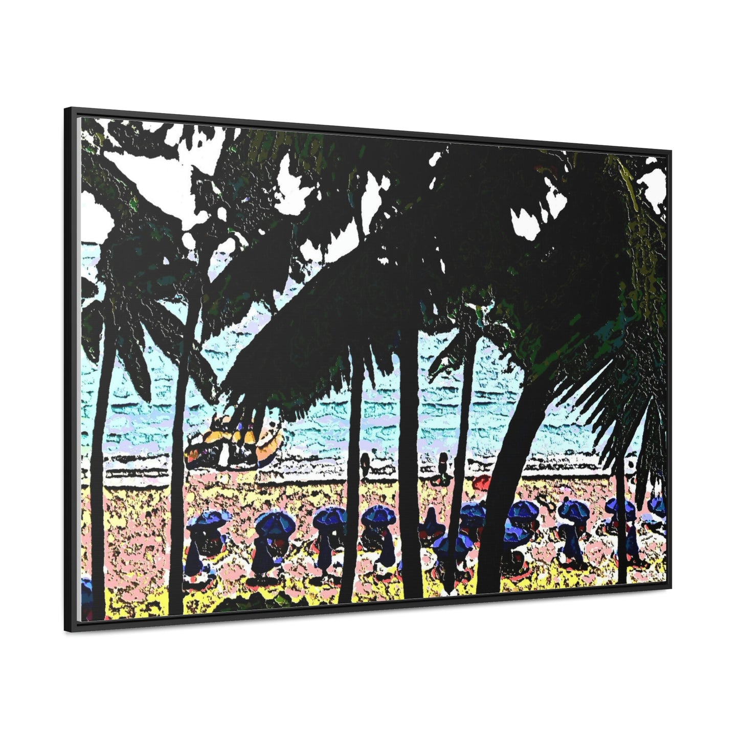Gallery Canvas Wraps, Horizontal Frame ... "A Beautiful Beach Amongst The Palms" ... The Outrigger Waikiki, Honolulu, Oahu ... Original Works ...