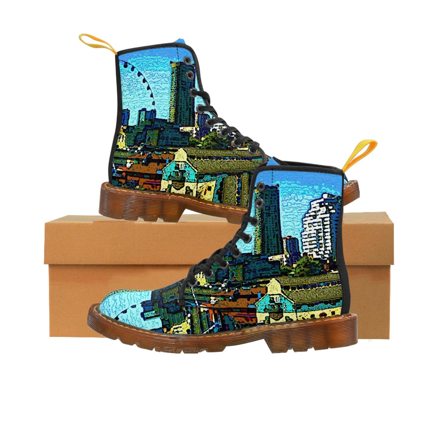Men's Canvas Boots ... That Classic Wheel ... 'Seattle's Wheel' ... & An Old Classic Waterside Vendors ...  'Family Archives' ... Original Works ...
