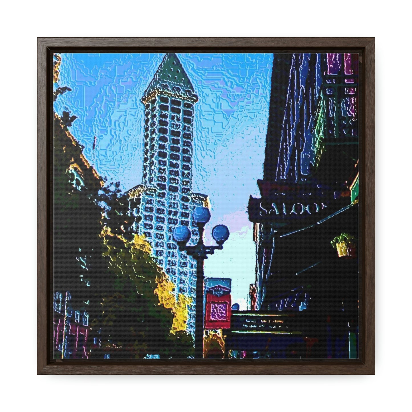 Gallery Canvas Wraps, Square Frame ...  Pioneer Square & Smith Tower ... 'That World Famous View' ... Colleague Supplied Photo ... Original Works ...