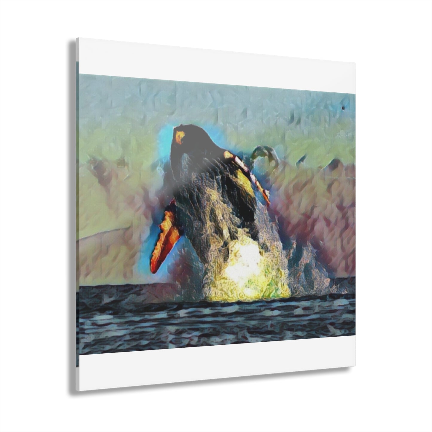 Acrylic Prints (French Cleat Hanging) ... An Extraordinary Humpback Breach ... 'With Explosive Energy' ... Family Archives (KPH) ... Circa: 21st Century. Maui, HI ... Original Works ...