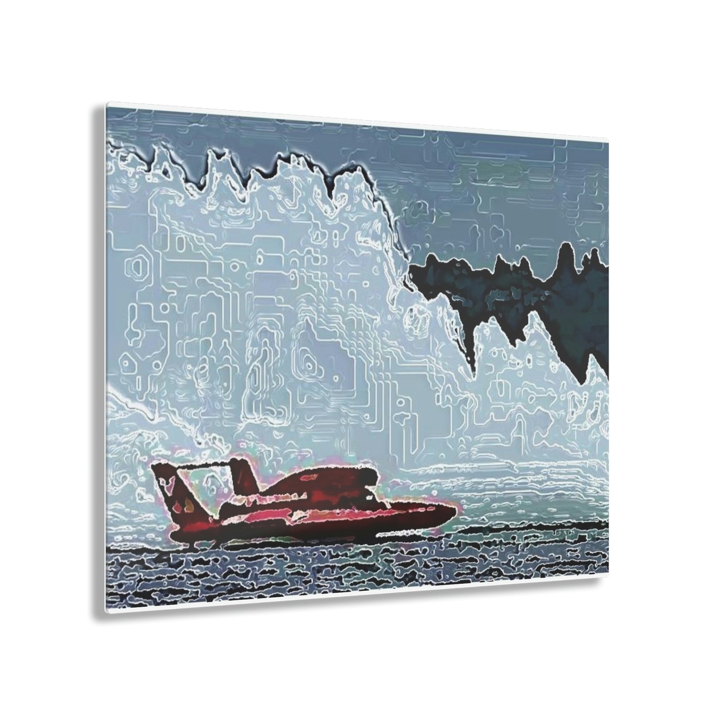 Acrylic Prints ... Seattle Columbia Cup On Lake Washington ... "Dave Wilcox Heads For The Win" ... Associate Gift-Photo ... Original Works ...