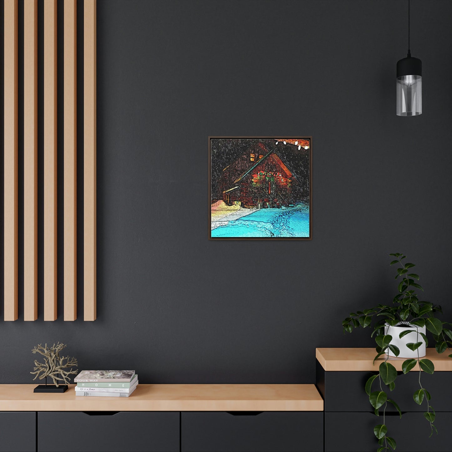 Gallery Canvas Wraps, Square Frame ... A Very Snowy November 2022 ... 'Mountains Of Central Idaho' ... Rhett Creek & Beyond ... Original Works: 10 Hours Rendering Time ...
