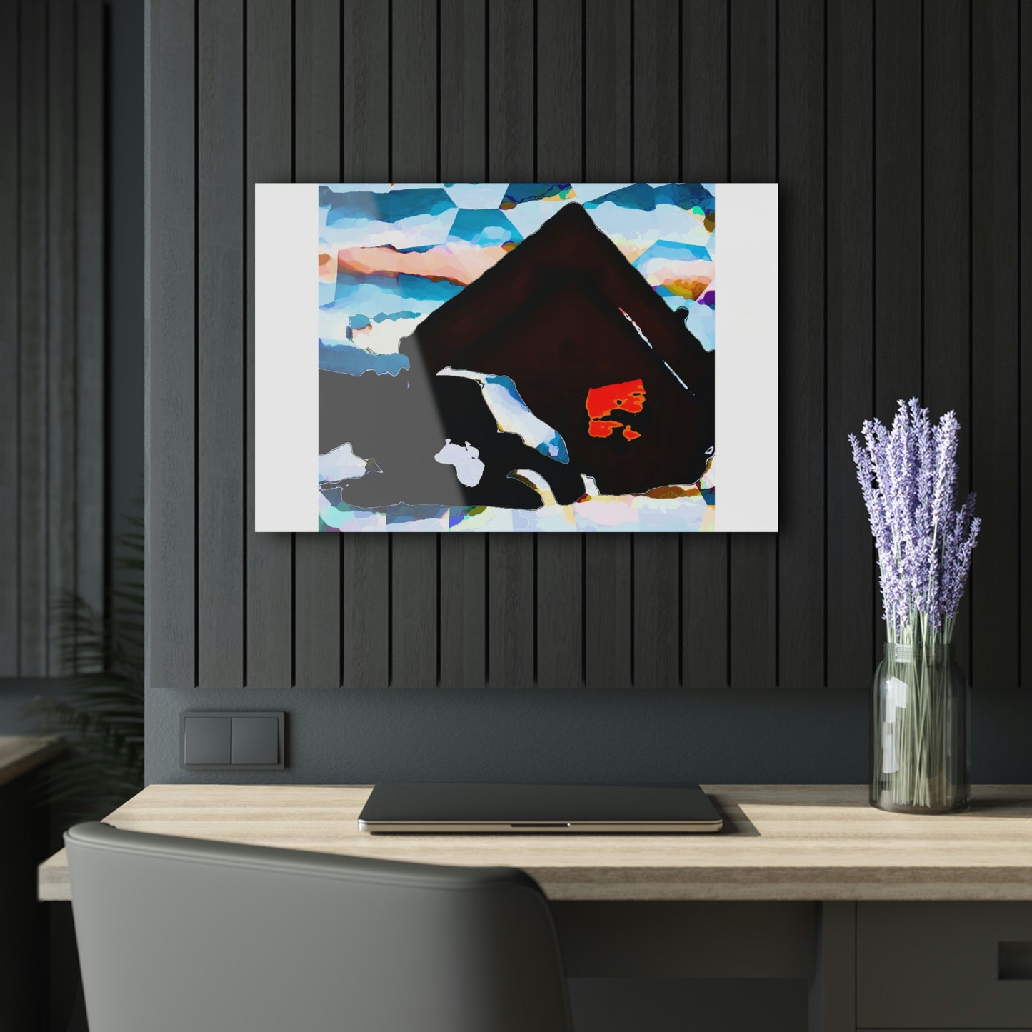 Acrylic Prints (French Cleat Hanging) ... After An Intense Snow Storm ... 'Digging Out' ... A Vehicle & Cabin "In The Mountains" ... March 2023 ... Original Works ...