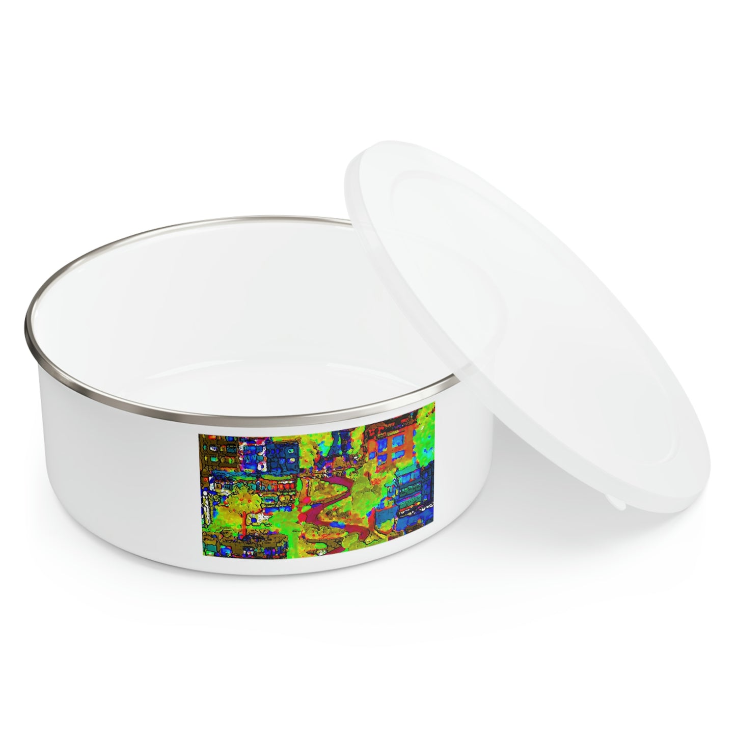 Enamel Bowl ... A Crazy Street ... 'Eight Winding Curve-Switchbacks' ... "Lombard Street, San Francisco, CA' ... Family Archives: 1970's ... Original Works ...
