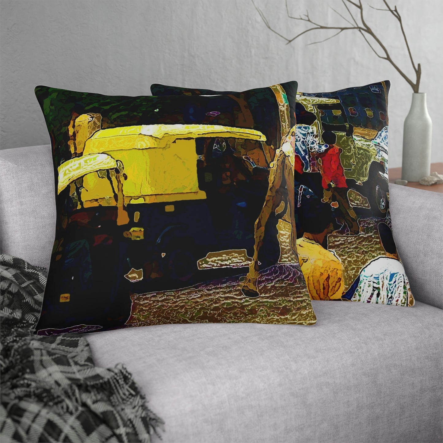 Waterproof Pillows ... "Truckin'-Up-To-Buffalo ... 'Oops - Wrong Country' ... Truckin'-Up-To-New Delll -'E' ... " ... (Delhi, India) ... 5July2007. Original Works ...