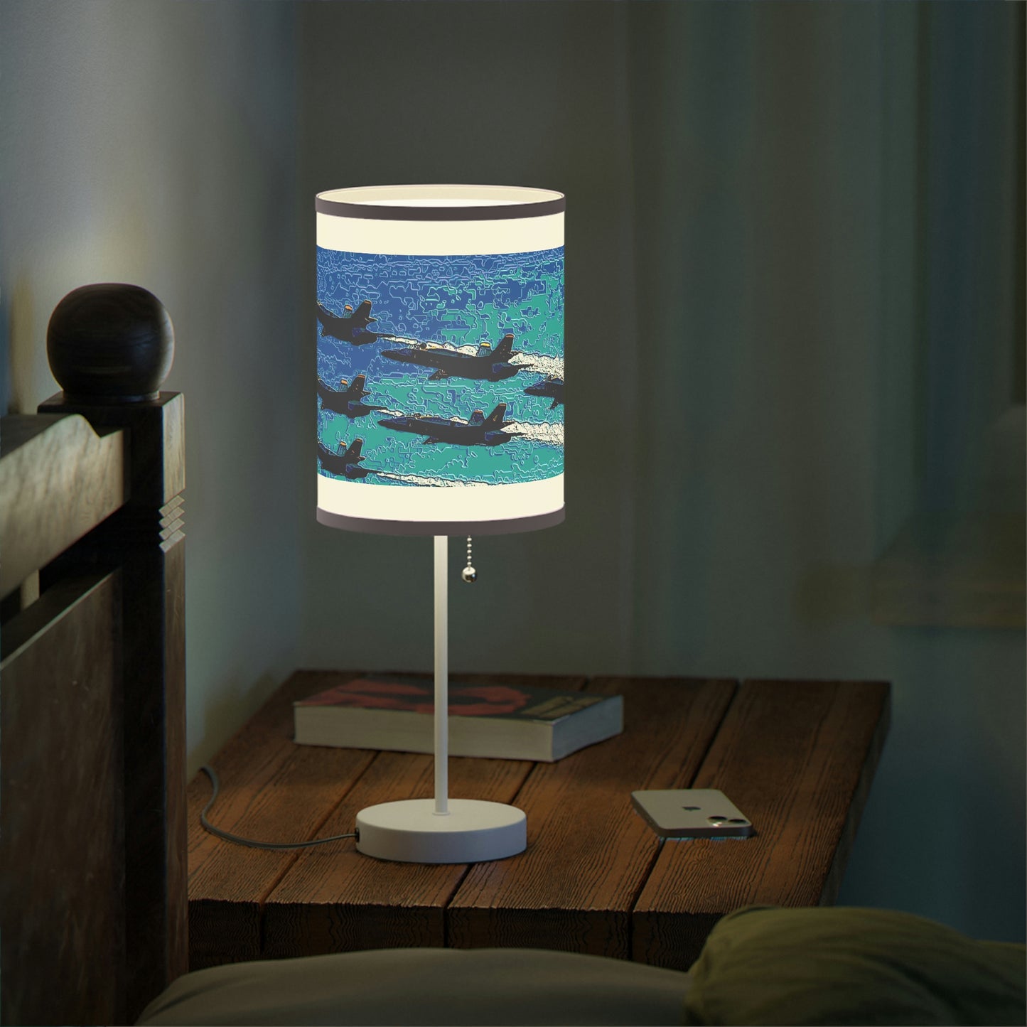 Lamp on a Stand, US|CA plug ... Seattle Seafair ..."Blue Angels Run Over Lake Washington" ... Circa Mid 1980's ... Dr FJ Holt ... Original Works ...