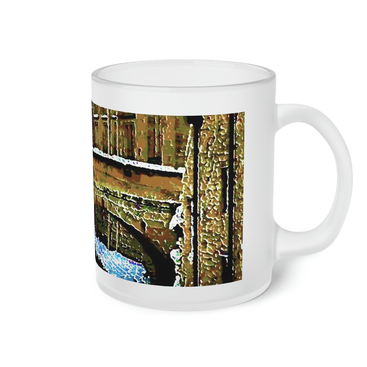 Frosted Glass Mug ...  Walikng The Streets & Alleys ... 'Strolling The Canals ... '  ... Original Works  ...