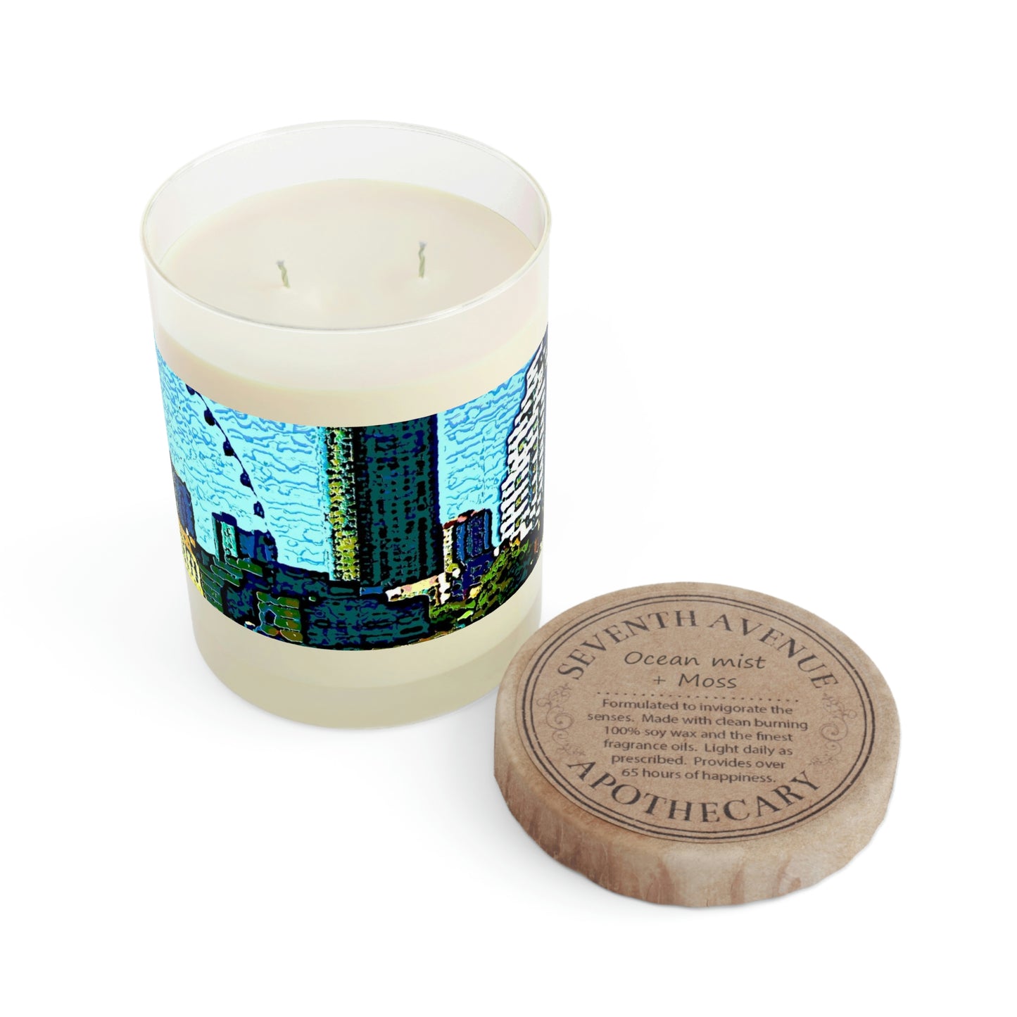 Scented Candle - Full Glass, 11oz ... That Classic Wheel ... 'Seattle's Wheel' ... & An Old Classic Waterside Vendors ...  'Family Archives' ... Original Works ...