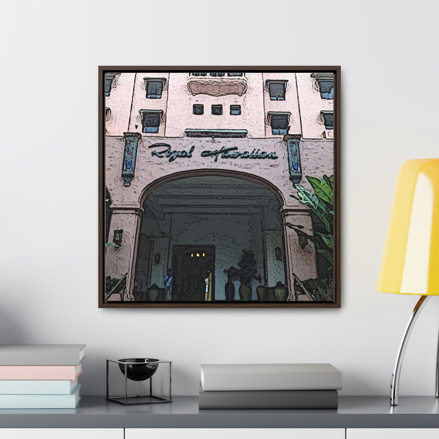 Gallery Canvas Wraps, Square Frame ...  "La Grande Entree" At: 'The Pink Palace' ... The Royal Hawai'ian ... Honolulu, HI ... '27Oct2014' ... Original Works ...