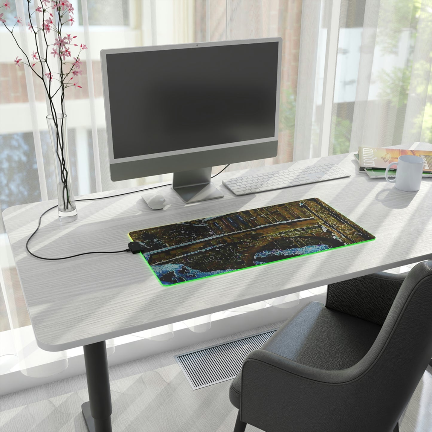 LED Gaming Mouse Pad ... Walikng The Streets & Alleys ... 'Strolling The Canals ... '  ... Original Works  ...