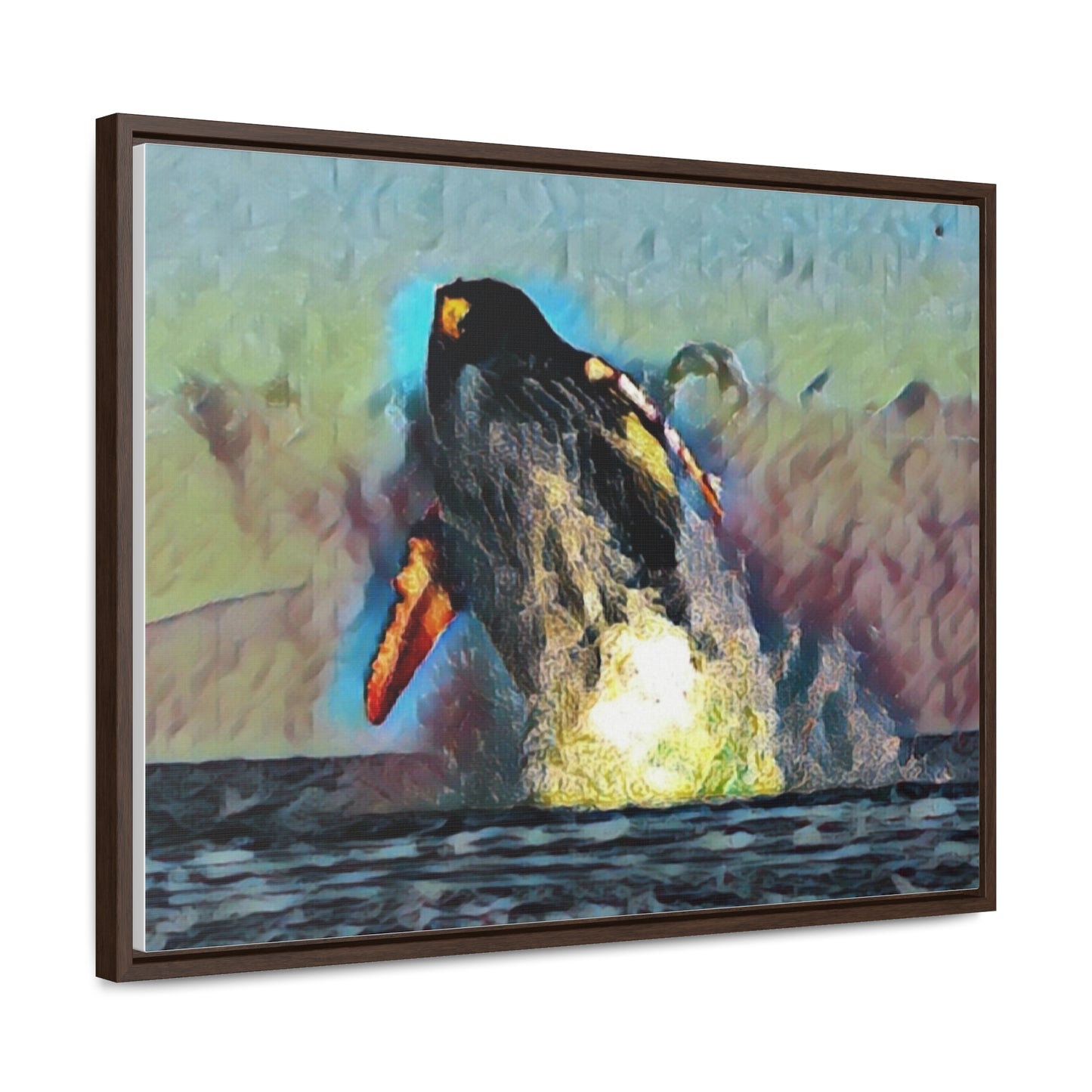 Gallery Canvas Wraps, Horizontal Frame ... An Extraordinary Humpback Breach ... 'With Explosive Energy' ... Family Archives (KPH) ... Circa: 21st Century. Maui, HI ... Original Works ...