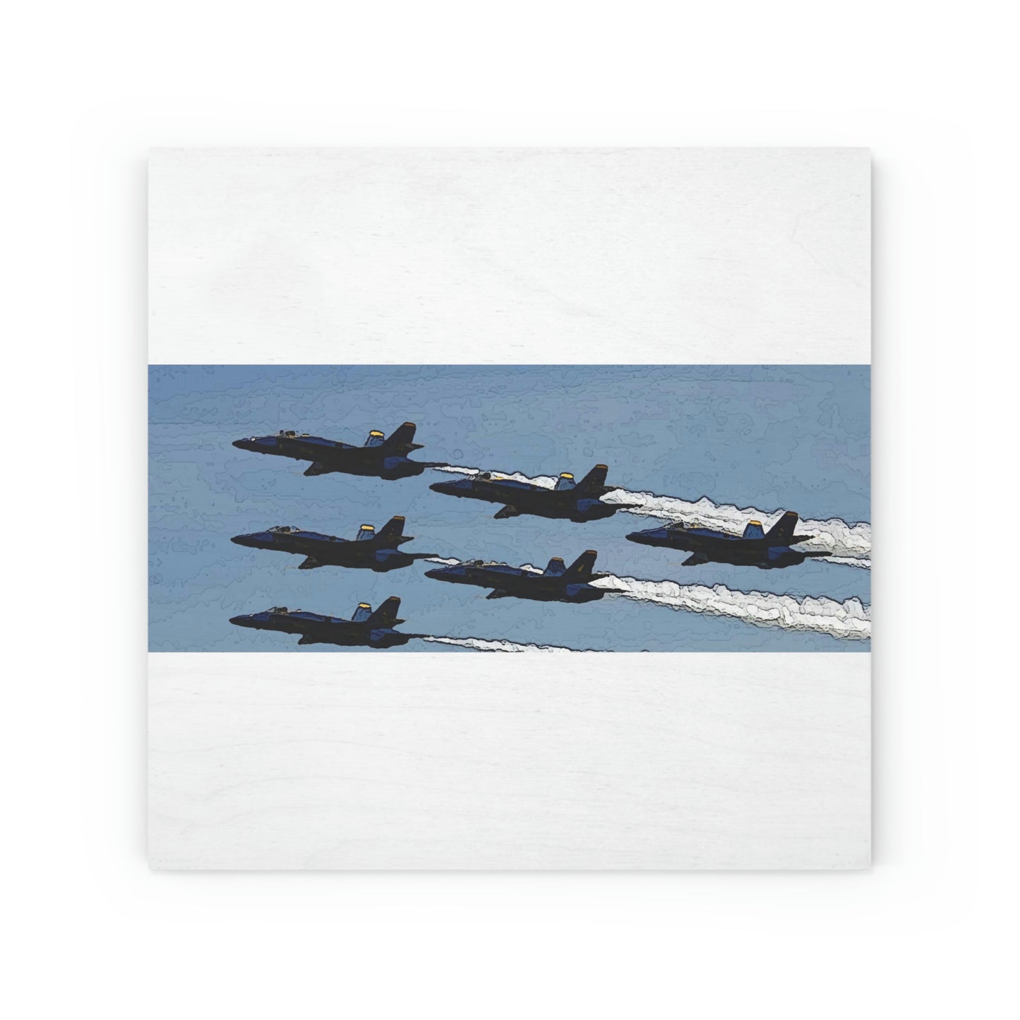Wood Canvas ... Seattle Seafair ..."Blue Angels Run Over Lake Washington" ... Circa Mid 1980's ... Dr FJ Holt ... Original Works ...
