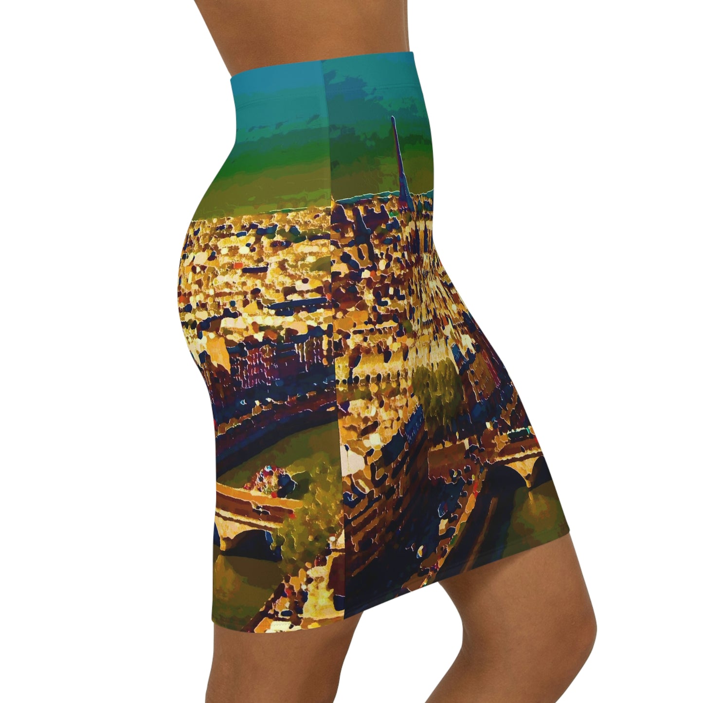 Women's Mini Skirt... Au Paris ... "Along The River Seine" ... Barbara Joan Bonnel-Holt: 1972 ... Original Works ...
