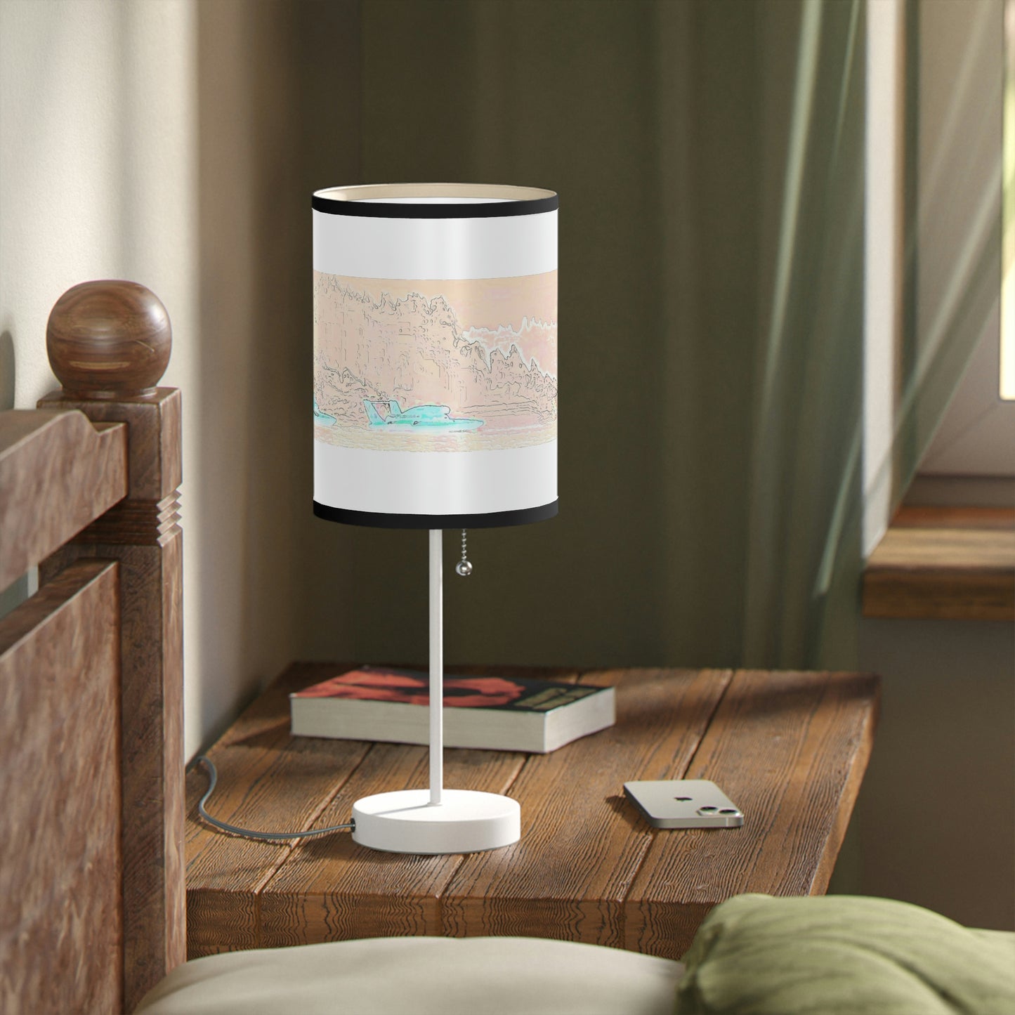Lamp on a Stand, US|CA plug ... Seattle Columbia Cup On Lake Washington ... "Dave Wilcox Heads For The Win" ... Associate Gift-Photo ... Original Works ...