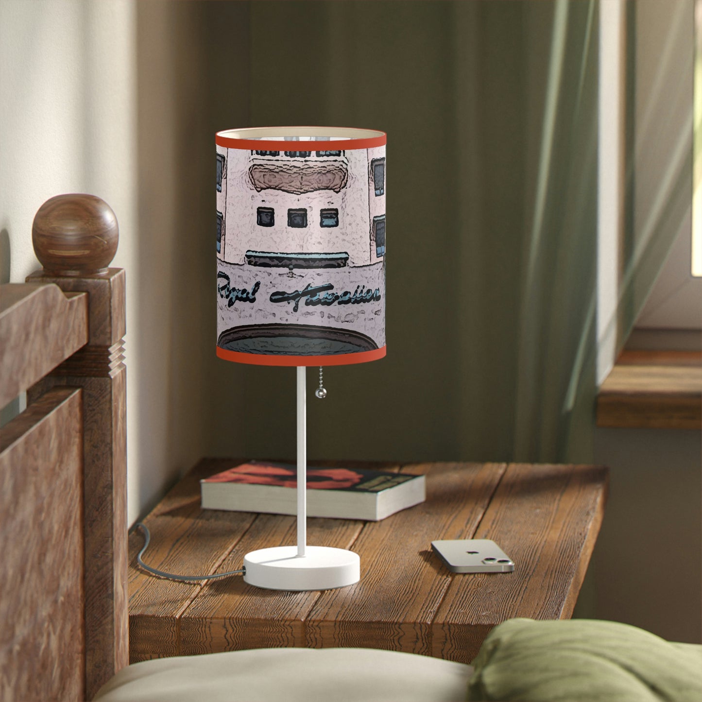 Lamp on a Stand, US|CA plug ...  "La Grande Entree" At: 'The Pink Palace' ... The Royal Hawai'ian ... Honolulu, HI ... '27Oct2014' ... Original Works ...