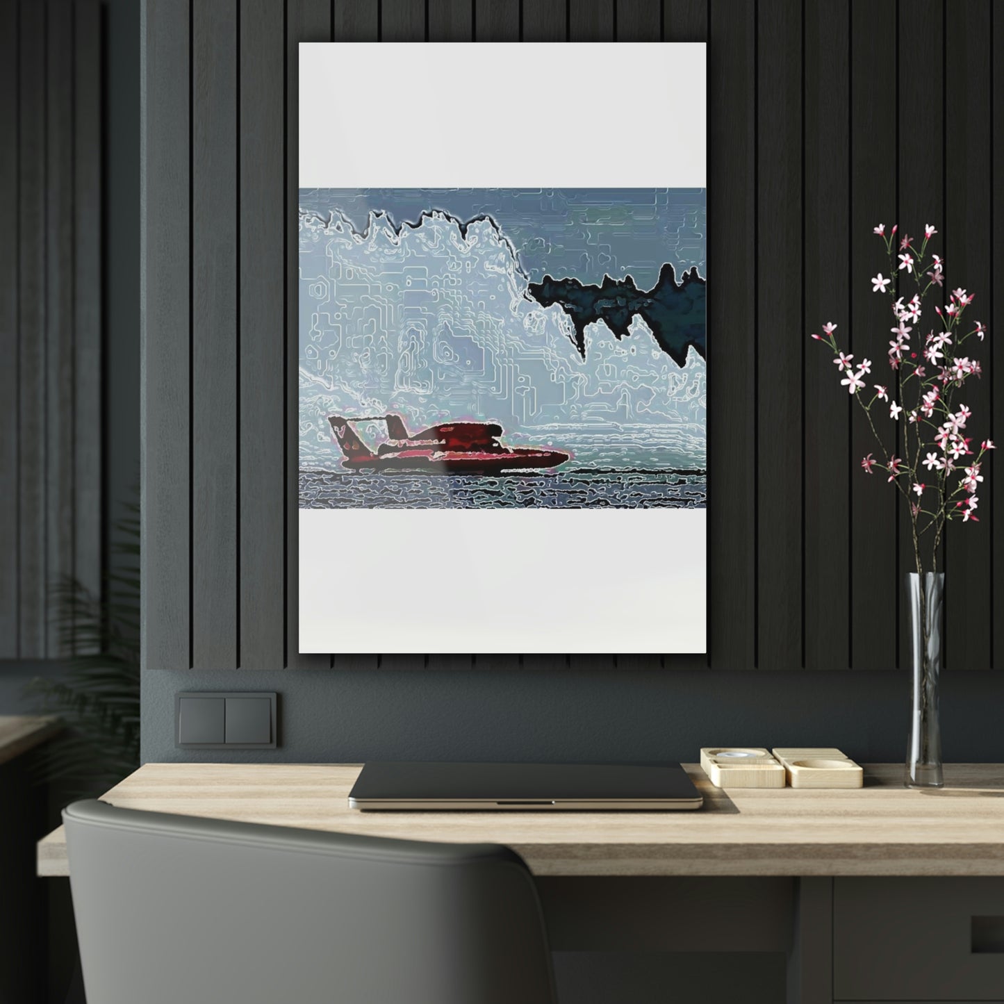 Acrylic Prints ... Seattle Columbia Cup On Lake Washington ... "Dave Wilcox Heads For The Win" ... Associate Gift-Photo ... Original Works ...