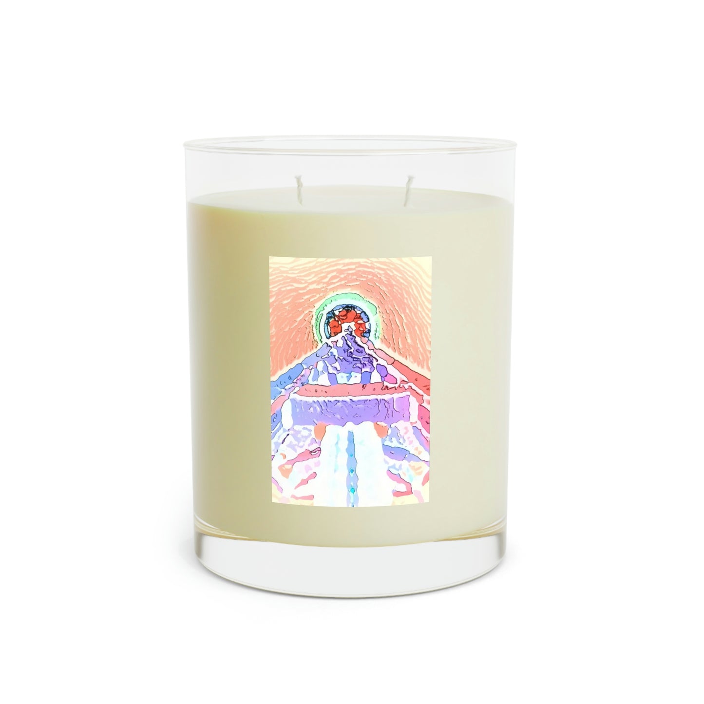 Scented Candle - Full Glass, 11oz ... "Seattle's World Fair" ... Below Space Needle 'Looking Up' ... On A Very Rainy Morning (Father's Family Photo). ... Original ...