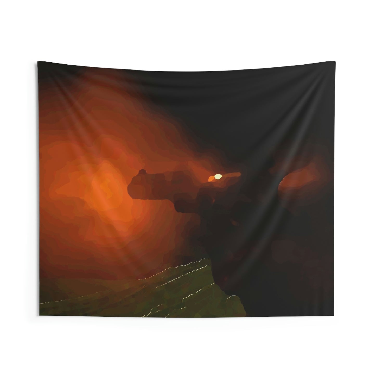 Indoor Wall Tapestries ... Ruger .357 Magnum Early-Morning-Target-Practice ... 'Circa April 2022' ... Original Works ...