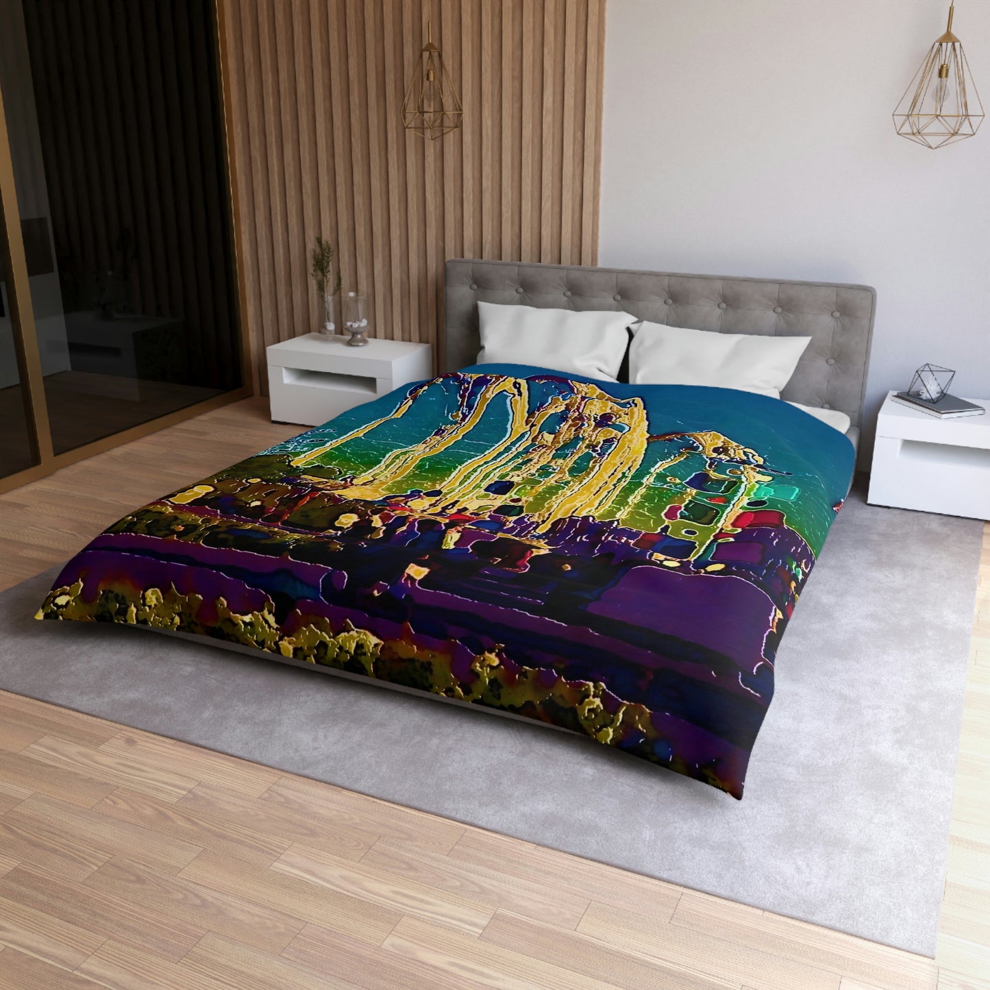 Microfiber Duvet Cover ... "Arches 'Like-No-Other' ... " Seattle World's Fair: 1962. A Family Original ...