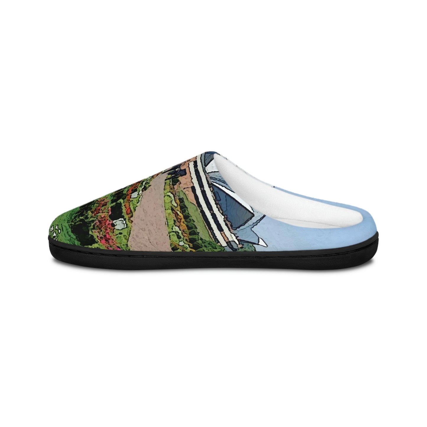 Men's Indoor Slippers ... 'Bahai'i House-Of-Worship' ... "Lotus Temple: Delhi, India, 2008" ... Original Works ...