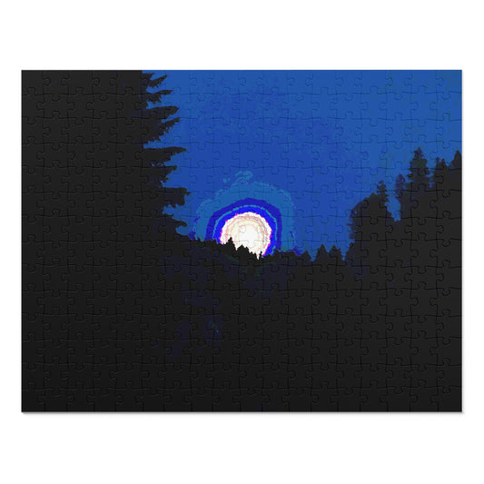 Jigsaw Puzzle (30, 110, 252, 500,1000-Piece) ... "The Road Home" ...' Over The River & Through The Woods To? ...' ... Moonscape Near Elk City, Idaho ... Original Works ... 5Jan23 ...