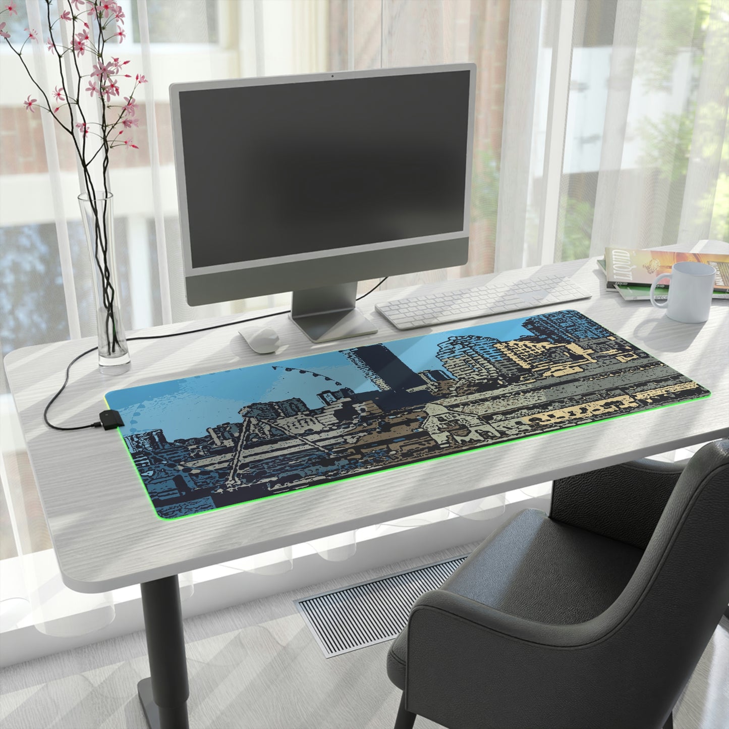 LED Gaming Mouse Pad ... That Classic Wheel ... 'Seattle's Wheel' ... & Old Classic Waterside Vendors ...  'Family Archives' ... Original Works ...