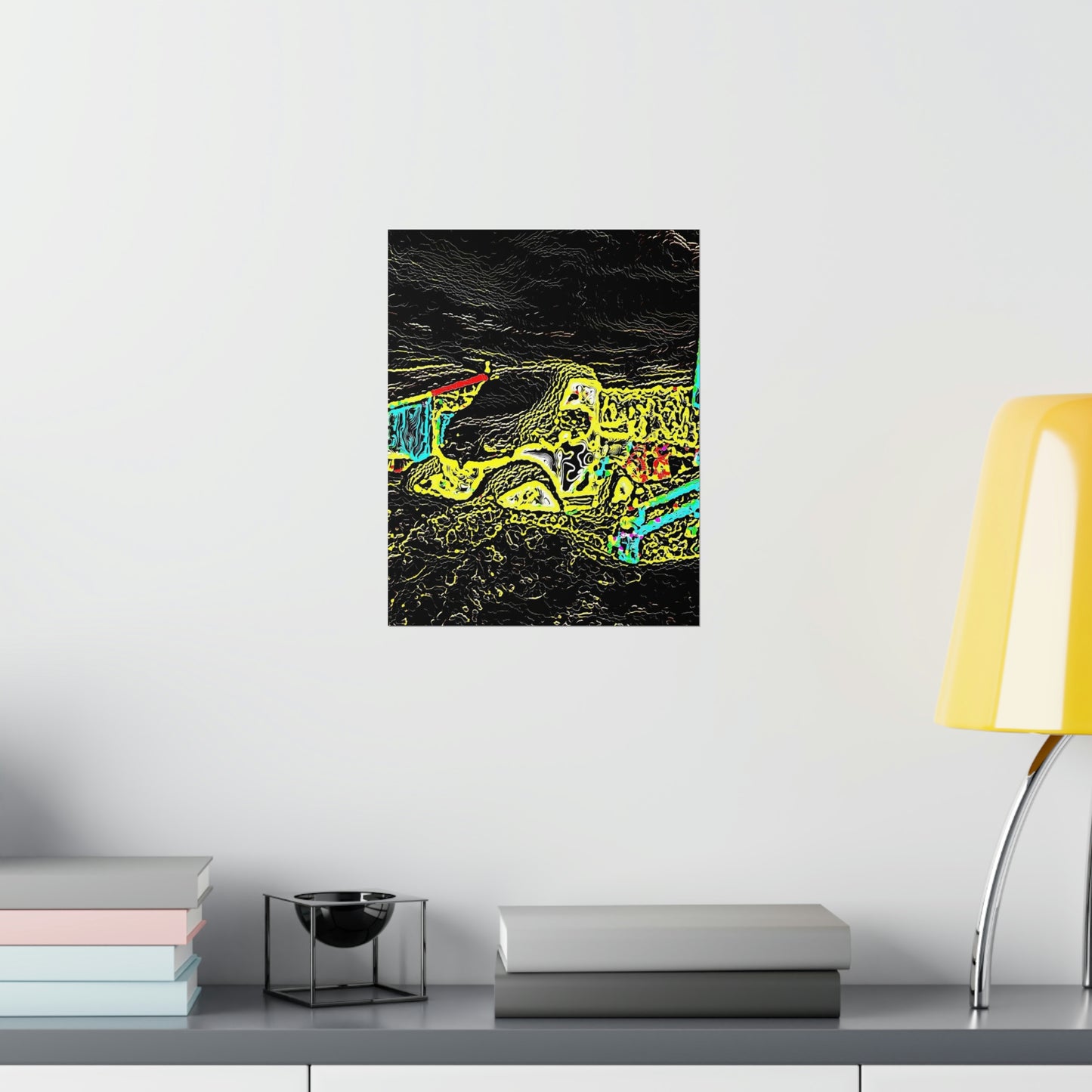 Premium Matte Vertical Posters ... "Snow Vehicle In Snow Storm At-Rest" ... Circa 12Mar23 ... Central Idaho ... 18-Hours Rendering Time: Original Works ...