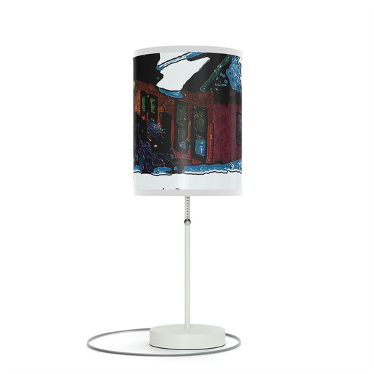 Lamp on a Stand, US|CA plug ... "A Rider Passeth-Through-It" ... Colors Galore & A Bit Of Impressionism ... Original Works. Winter 2021. Central Idaho. Rendering Time: 12 Hours ...