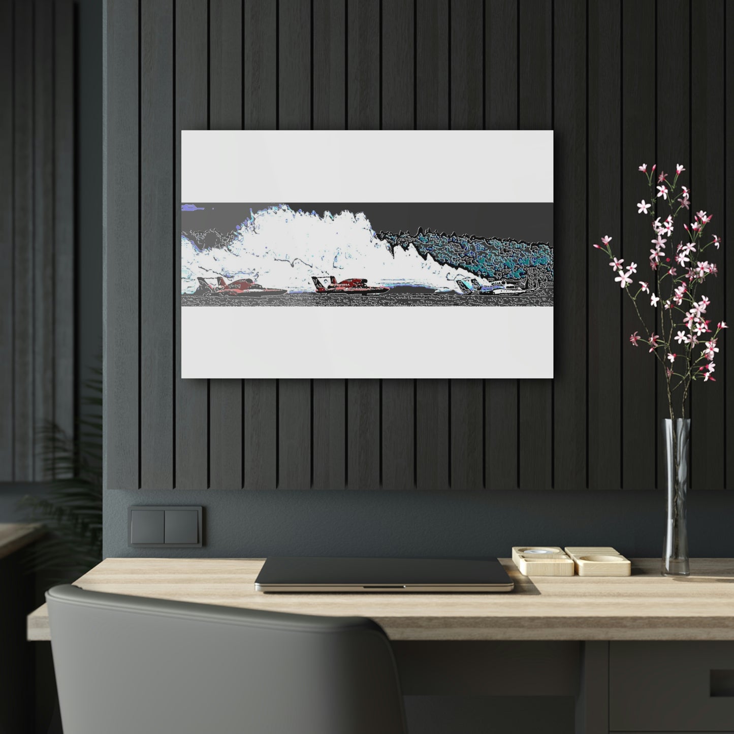 Acrylic Prints ... Seattle Columbia Cup On Lake Washington ... "Dave Wilcox Heads For The Win" ... Associate Gift-Photo ... Original Works ...