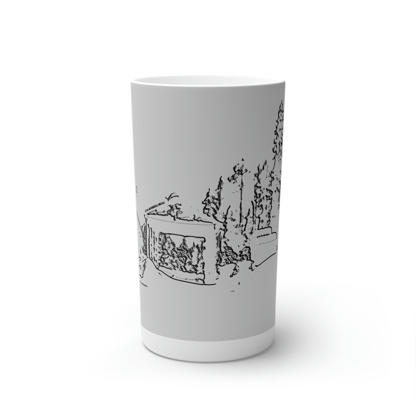 Conical Coffee Mugs (3oz, 8oz, 12oz) ... After An Intense Snow Storm ... 'Digging Out' ... A Vehicle & Cabin "In The Mountains" ... March 2023 ... Original Works ...