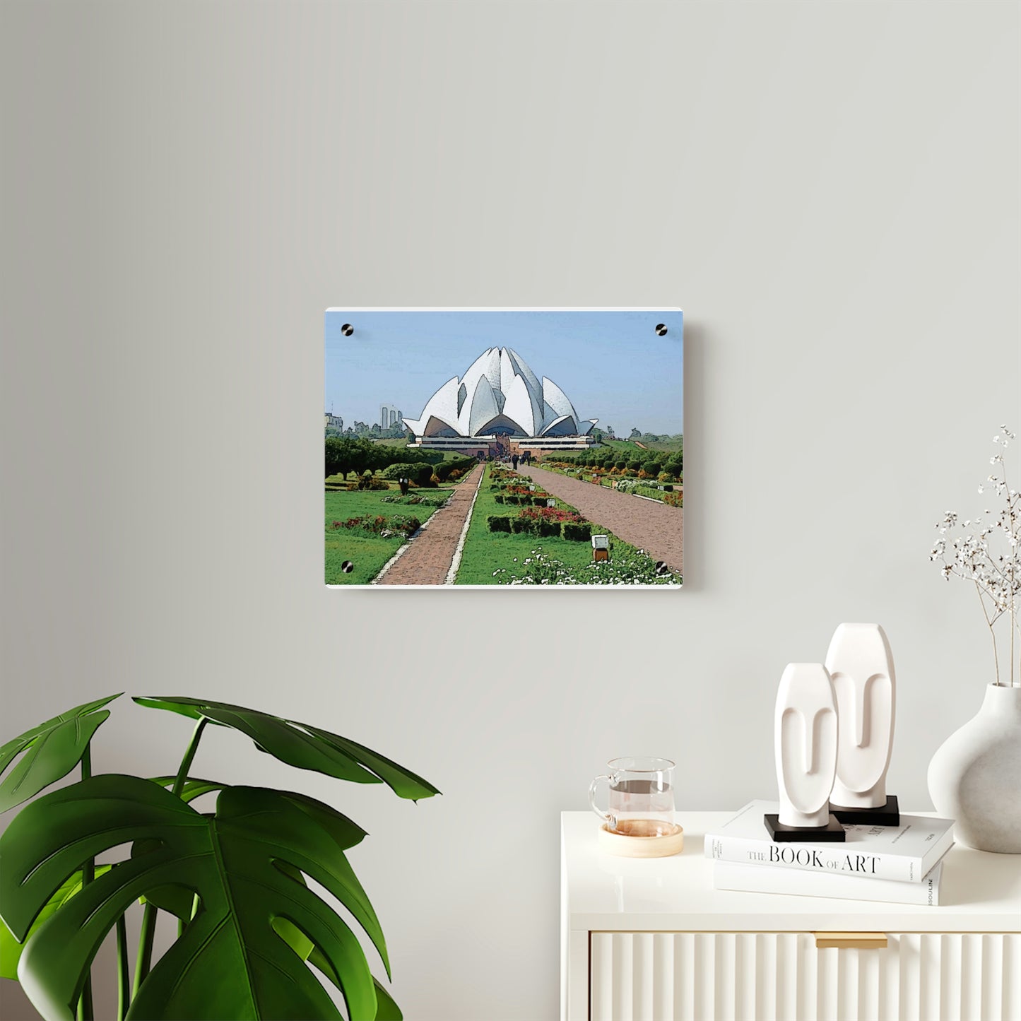 Acrylic Wall Art Panels ... 'Bahai'i House-Of-Worship' ... "Lotus Temple: Delhi, India, 2008" ... Original Works ...