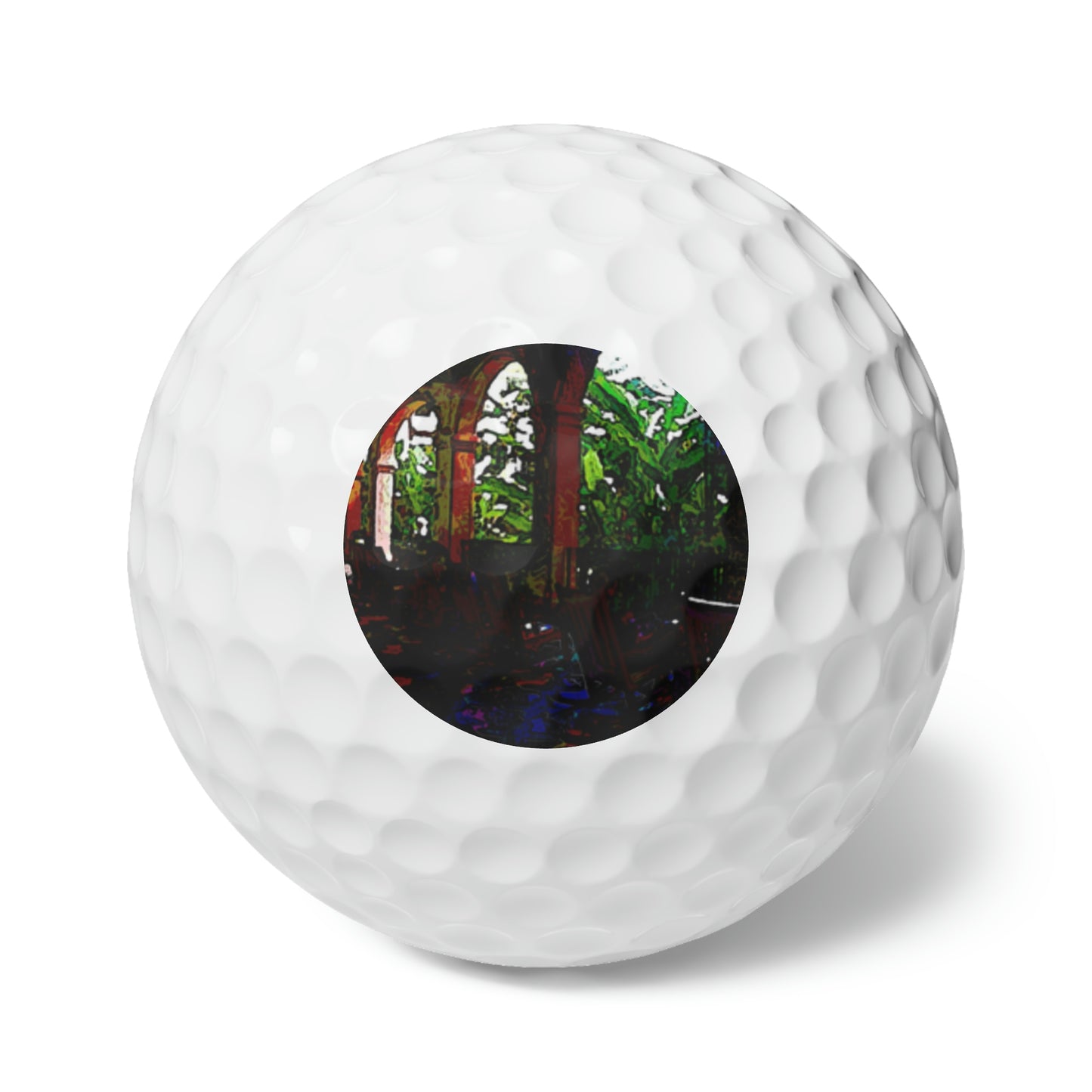 Golf Balls, 6pcs ... Lanai & Rocking Chairs At: 'The Pink Palace' ... The Royal Hawai'ian ... Honolulu, HI ... '27Oct2014' ... Original Works ...