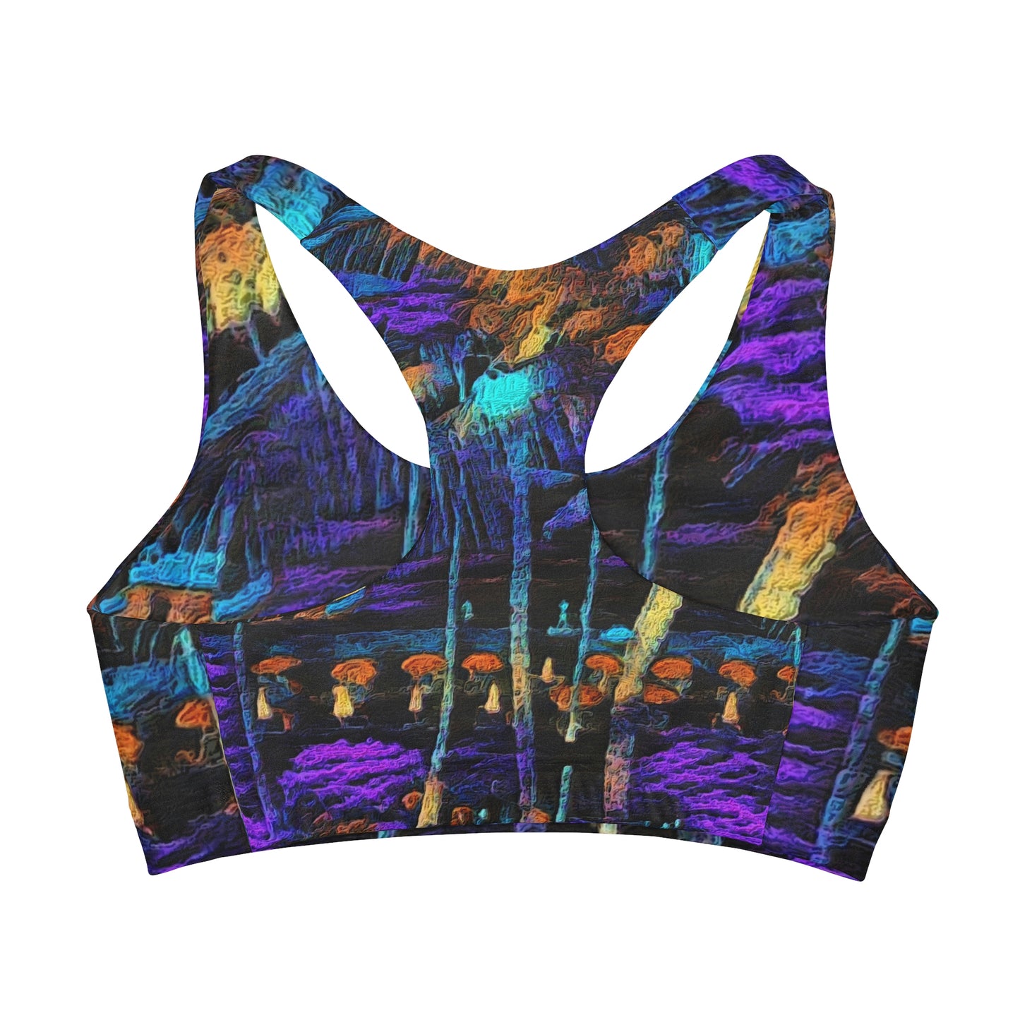 Girls' Double Lined Seamless Sports Bra (AOP) ... "The Royal Hawai'ian: Waikiki Beach_Beach" ... Honolulu, HI ... Ocotber 2014 (Halloween) ... Original Works ...