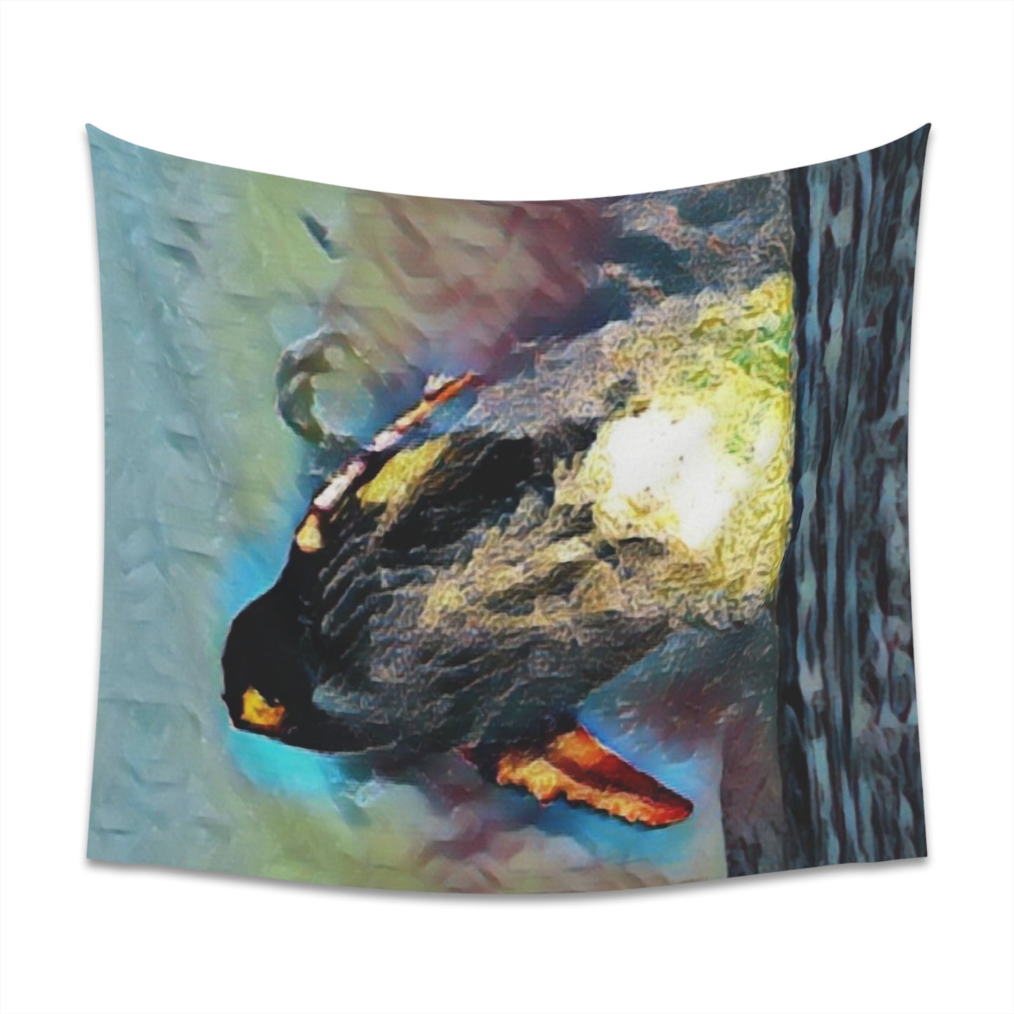 Printed Wall Tapestry ... An Extraordinary Humpback Breach ... 'With Explosive Energy' ... Family Archives (KPH) ... Circa: 21st Century. Maui, HI ... Original Works ...