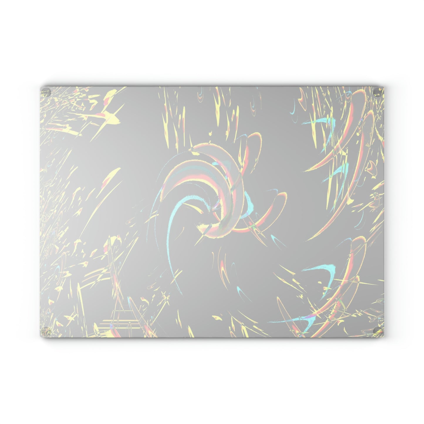 Glass Cutting Board ... "Waning Moon" ... Central Idaho ... October 2022 ... Rendering Time: 22 Hours ... Original Works ...