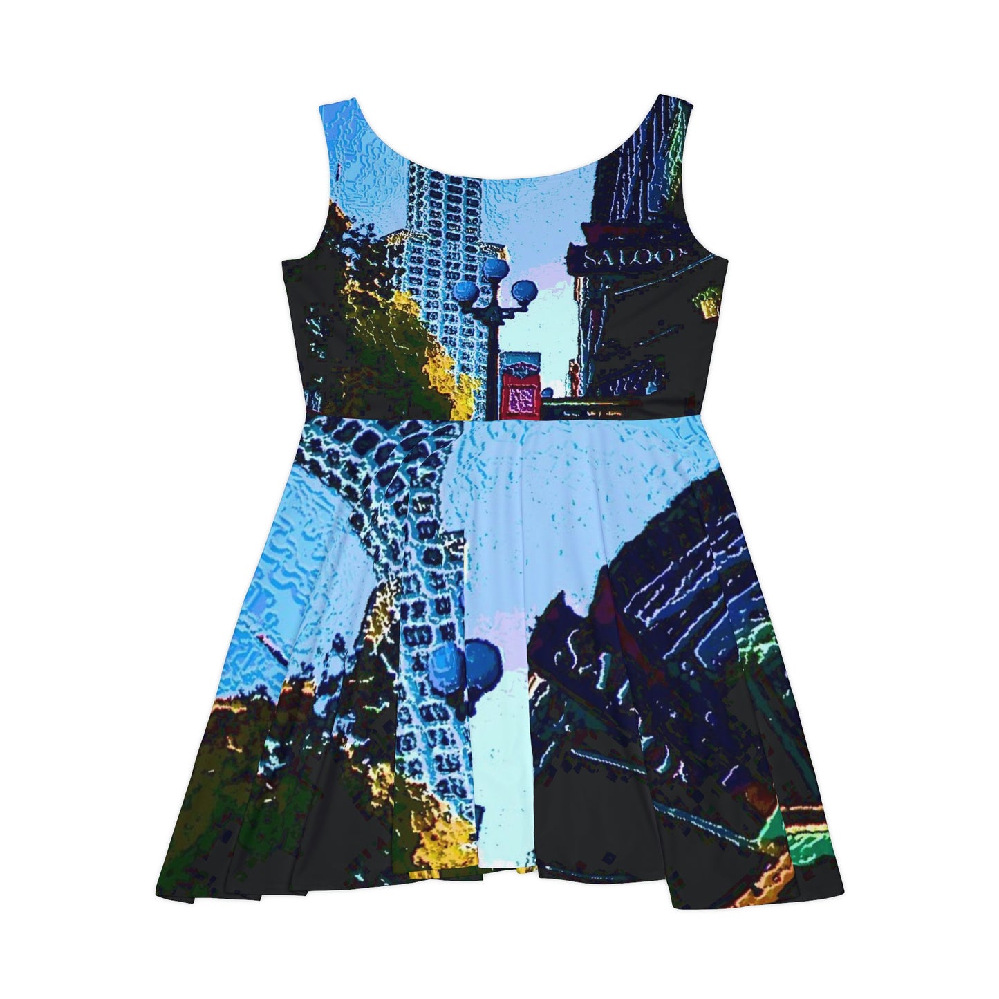 Women's Skater Dress ...  Pioneer Square & Smith Tower ... 'That World Famous View' ... Colleague Supplied Photo ... Original Works ...